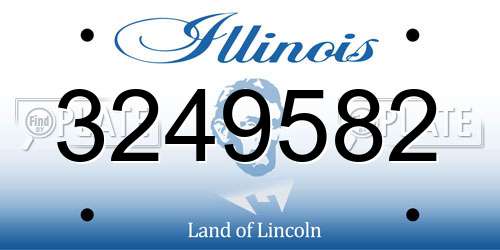 3249582 Illinois License Plate
