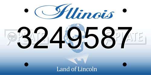 3249587 Illinois License Plate