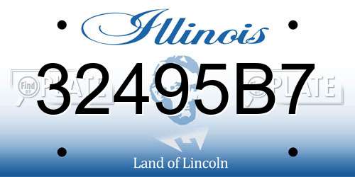 32495B7 Illinois License Plate