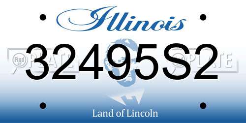 32495S2 Illinois License Plate