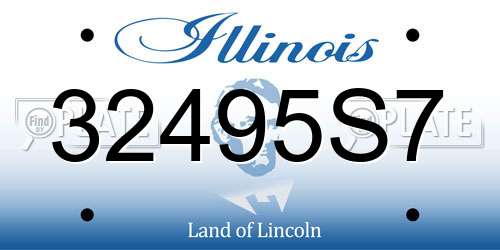 32495S7 Illinois License Plate