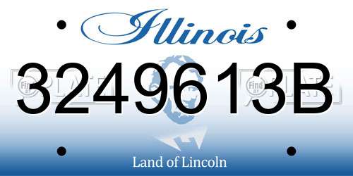 3249613B Illinois License Plate