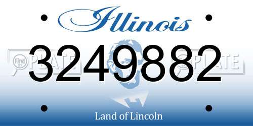 3249882 Illinois License Plate