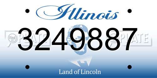 3249887 Illinois License Plate