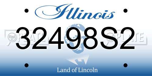 32498S2 Illinois License Plate