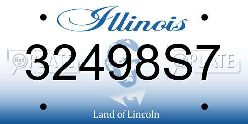 32498S7 Illinois License Plate