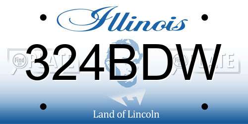 324BDW Illinois License Plate