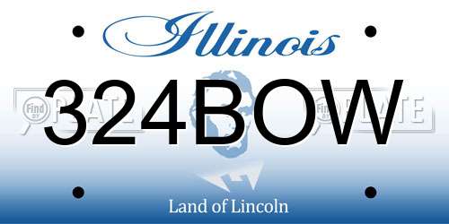 324BOW Illinois License Plate