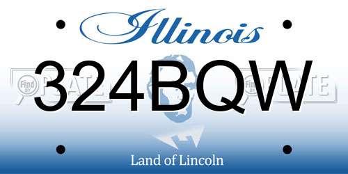 324BQW Illinois License Plate
