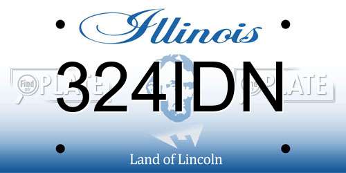 324IDN Illinois License Plate