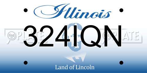 324IQN Illinois License Plate