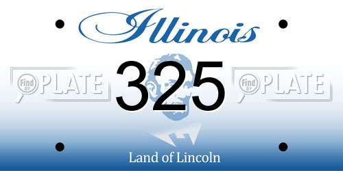 325 Illinois License Plate