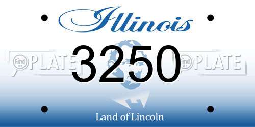 3250 Illinois License Plate