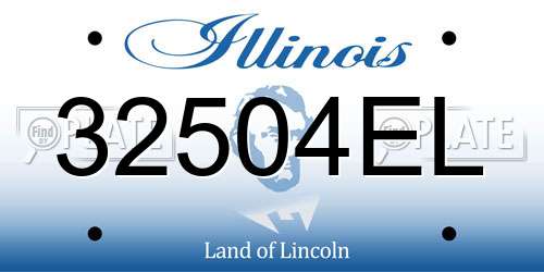 32504EL Illinois License Plate