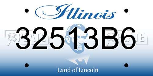 32513B6 Illinois License Plate