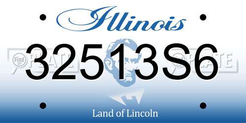 32513S6 Illinois License Plate