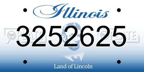 3252625 Illinois License Plate