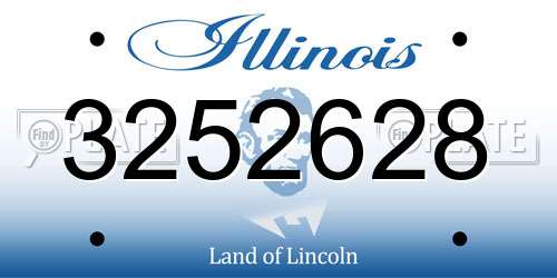 3252628 Illinois License Plate