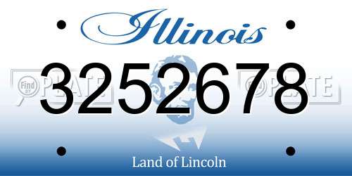 3252678 Illinois License Plate