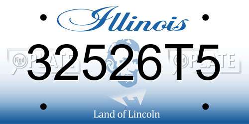 32526T5 Illinois License Plate