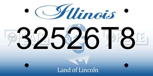 32526T8 Illinois License Plate