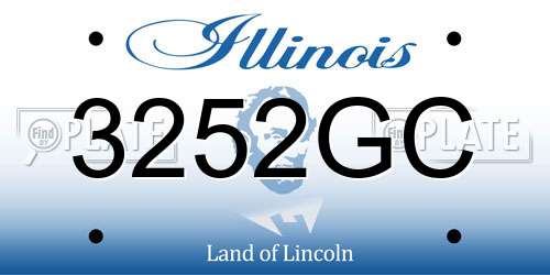 3252GC Illinois License Plate