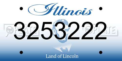 3253222 Illinois License Plate