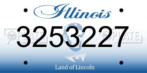 3253227 Illinois License Plate