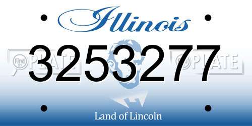 3253277 Illinois License Plate