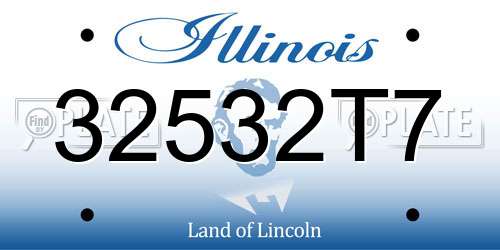 32532T7 Illinois License Plate