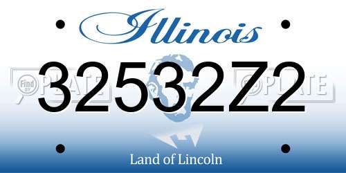 32532Z2 Illinois License Plate