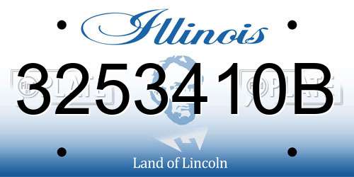 3253410B Illinois License Plate