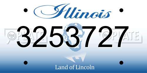 3253727 Illinois License Plate