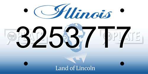 32537T7 Illinois License Plate