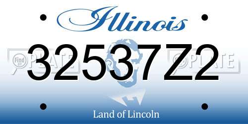 32537Z2 Illinois License Plate