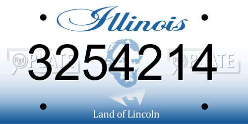 3254214 Illinois License Plate