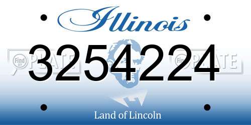 3254224 Illinois License Plate