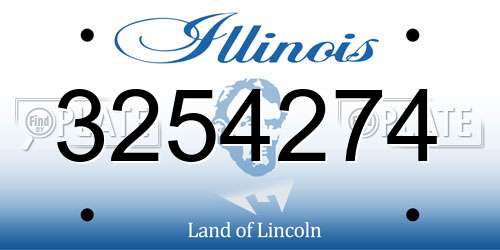 3254274 Illinois License Plate