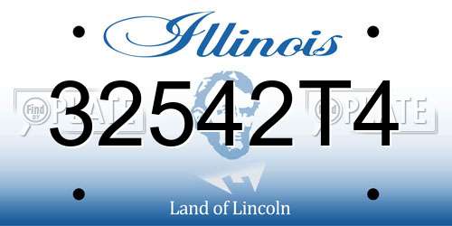 32542T4 Illinois License Plate