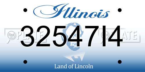 32547I4 Illinois License Plate