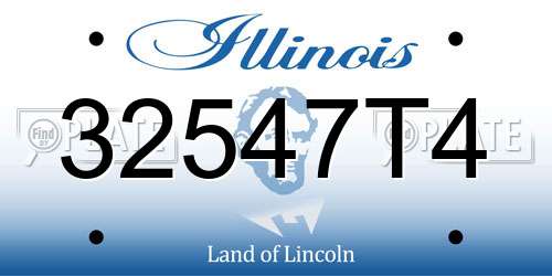 32547T4 Illinois License Plate