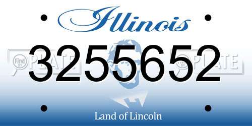 3255652 Illinois License Plate