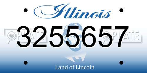 3255657 Illinois License Plate