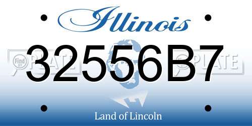 32556B7 Illinois License Plate