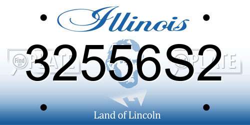 32556S2 Illinois License Plate