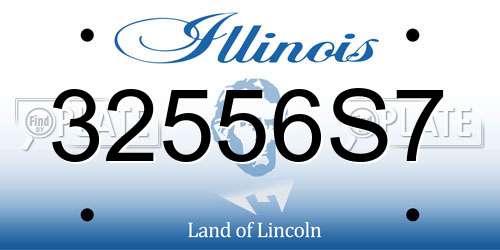 32556S7 Illinois License Plate