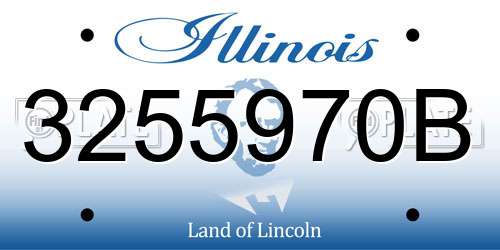 3255970B Illinois License Plate