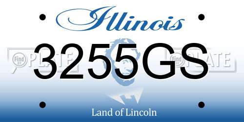 3255GS Illinois License Plate