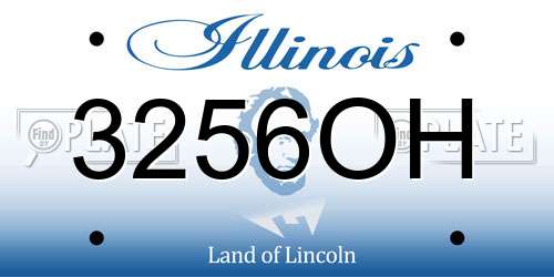 3256OH Illinois License Plate