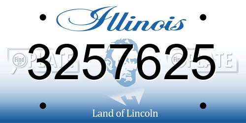 3257625 Illinois License Plate